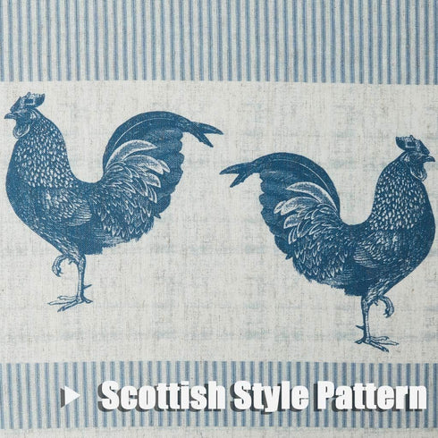SXZJTEX Farmhouse Rooster Kitchen Boho Rustic Linen Rod Pocket Window Curtains - Small Stripe for Living Room, Kitchen,