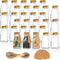 yarlung 30 Pack Glass Favor Jars with Cork Lids, 4 OZ Clear