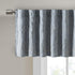 Andora Embroidered-Rod Pocket Valance, 50" x 18", Blue - Madison Park Small Faux Silk Valances for Window