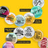 Super Cute Fridge & Locker Magnets – 12 Vibrant Glass Magnets – Strong Hold for Photos, Notes, Aesthetic Decoration