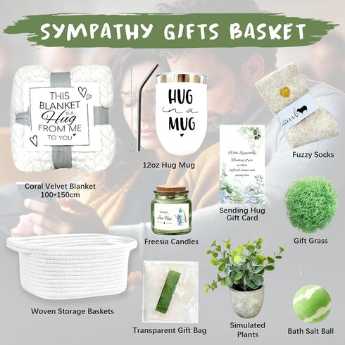 Package Sympathy Gift Baskets Bereavement Gift Ideas Care for Women Miscarriage Gifts for Mothers Condolences Gift