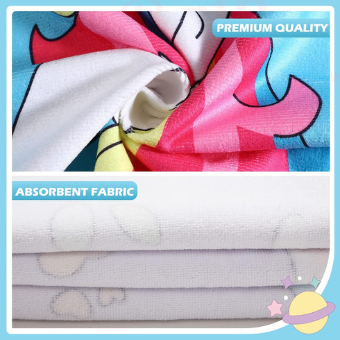 6 Toddler(47 24 Inch,Trendy Oudain Pcs Kids Hooded Towel Kids Bath Towels with Hood Microfiber Baby Pool Beach Towel