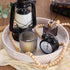 Kmelep 11.8") Round Rattan Serving Tray,Hand-Woven Tray with Handles, Ottoman Decorative Coffee Table Tray,Wicker