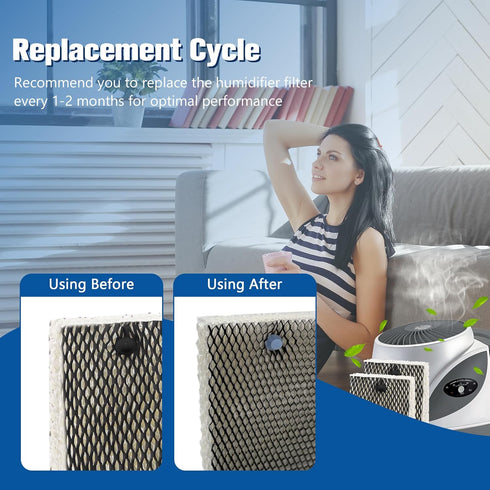 Humidifier Filter E Replacement Compatible with Holmes HWF100, Bionaire BWF100, Sunbeam SF235 Series, 6 Pack