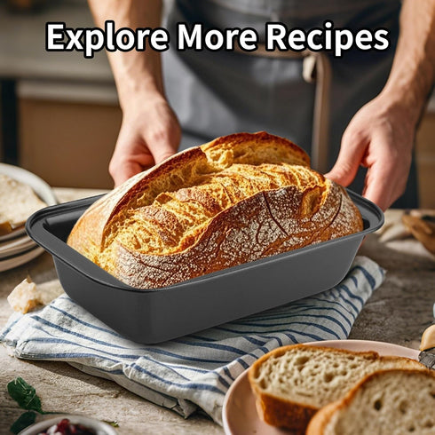 Novery 2PCS 8 4 Nonstick Bread Pan - x Carbon Steel Loaf Baking Pans, DishesRectangle Baking Supplies for Homemade
