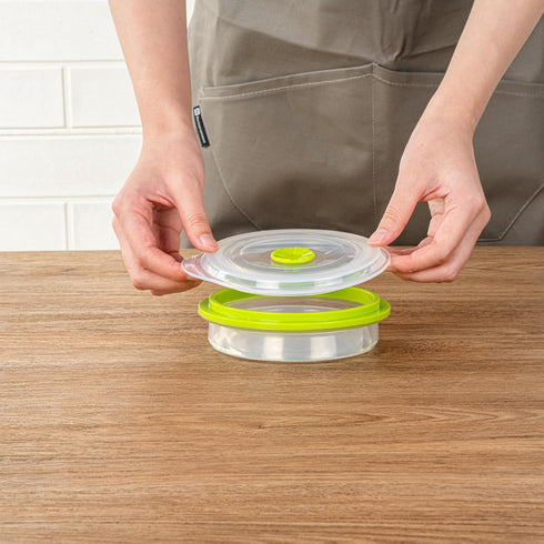 Restaurantware-Fresh Hero 16 Ounce Storage Containers - Durable Airtight Food Containers, Green Silicone