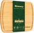 Homaxy Large Bamboo Cutting Boards for Kitchen, 14.5x11.5" Wood L Cutting Board with Juice Groove