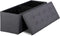 ZENY 43.3 inches Folding Storage Ottoman Bench Storage Chest Footrest with Foam