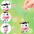 MTLEE Cow Party Favors Cute Rubber Cow Keychain, Farm Laughing Cow Animal Baby Keychains for Boys Girls Teens School