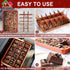 Brownies Pan with Dividers, Nonstick Baking Pan with Slicer Cutter & Spatula, Rectangular Cake Pans for Baking