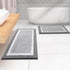 OLANLY 44x24 Bathroom Rugs - Extra Soft Absorbent Microfiber Bath Mat, Non-Slip, Machine Washable Grey