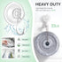 VIS'V Heavy Duty Large Suction Cup Hooks with Wipes, Removable & Reusable, Clear, 5 Pcs