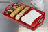 Reston Lloyd Calypso Basics Melamine Serving Ottoman Tray with Handles, Rectangular, Lemon, Lightweight, Durable