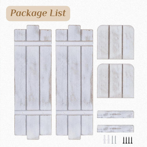 Set Farmhouse Candle Sconces Wall Decor: of Two Rustic Wood Wall Candle Holder - Distressed White Candle Sconces