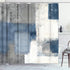 ArtSocket Shower Curtain, Gray Contemporary Blue and Grey Abstract Painting, 72 x 72 Inches, Waterproof