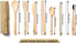 Greenzla 2-Pack Bamboo Utensils Set, Natural Bamboo Cutlery with Bonus 2 Bamboo Toothbrushes and Storage Bags