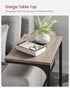 ULET353B02 VASAGLE C-Shaped End Table, Side Table for Sofa, Couch Table with Metal Frame, Small TV Tray Table