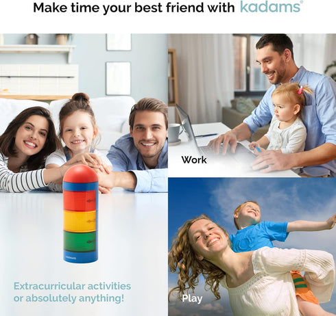 KADAMS Visual Timer for Kids with Audio Pre-Alarm, Traffic Light Alarm for Classroom Home Time Management Tool