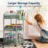 3 YASONIC Tier Rolling Cart Metal Utility Storage Carts with Wheels, Craft Carts Organizer with Hanging Cups, Hooks