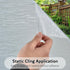 VELIMAX Frosted Window Privacy Film Non-Adhesive Cling for Home - Clear Water Opaque Window Covering (17.7x78.7 inches)