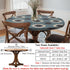 36-44" Summer Fitted Round Tablecloths Reusable Stain Resistant Table Clothes Vinyl Indoor Outdoor Circular Cover
