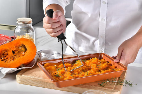 Stainless Steel Potato Masher - Effortlessly Mash Vegetables & More