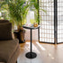 Vrisa Drink Table for Small Spaces Round Pedestal Small Modern Martini End Table Accent Side Table for Living Room
