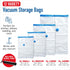 Spacesaver Variety 12pk Vacuum Storage Bags - Save 80% Clothes Storage Space, Compression Seal for Closet