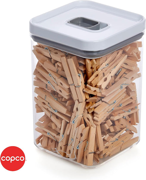 Copco Food and Organization Storage Container, 4.43-Quart with Airtight Lid, Clear