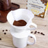 Pour Over Coffee Dripper - White Ceramic Slow Brewing Accessories for Home, Cafe, Restaurants - 2 Cup, V02 Filters