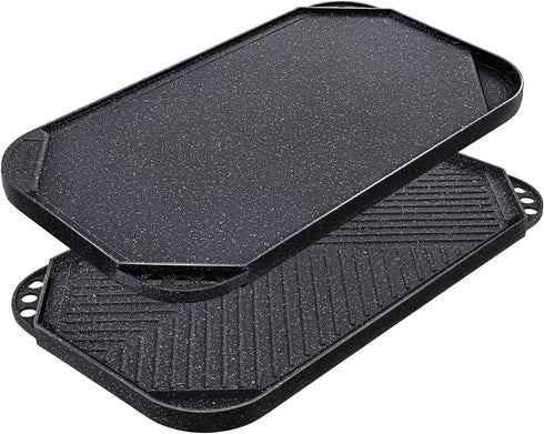 SENSARTE Nonstick Griddle Grill Pan, Reversible Cast Aluminum, 19.5" x 10.7"
