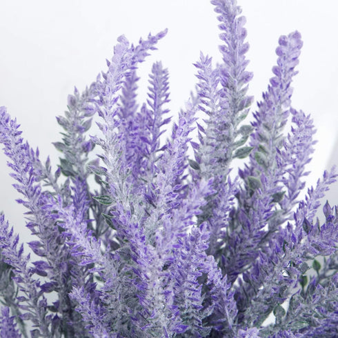 10 Bundles Fake Flowers, Artificial Lavender Faux Plastic Plants for Home Decor, Wedding, Kitchen, Garden