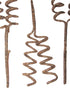 Brown Spiral Twig Stem Wire Pick, 3 Pack for Bouquets, Boutonniere, Floral Arrangements