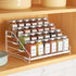 4 Countertop, (1 Pack) BOIVSHI Tiered Spice Rack, Tier Spice Shelf Organizer for Cabinet, Spice Rack Organizer, Depth