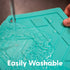 Set of 3 Silicone Trivet Mats, Hot Pads, Potholders for Pots and Pans (Aqua Saltwater)