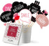 Birthday Photo Booth Props Kit - 30 Pieces Happy Birthday Party Decoration Set with Real Glitter for Women