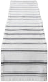 DII Zig Dobby Tabletop Collection, White Cotton Table Runner with Embellished Stripe, 14x108, Black