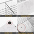 Utensil Holder for Kitchen Counter, Metal Rack for Cooking Tools Storage, Organizer with Drainage Hole (Chrome Marble)
