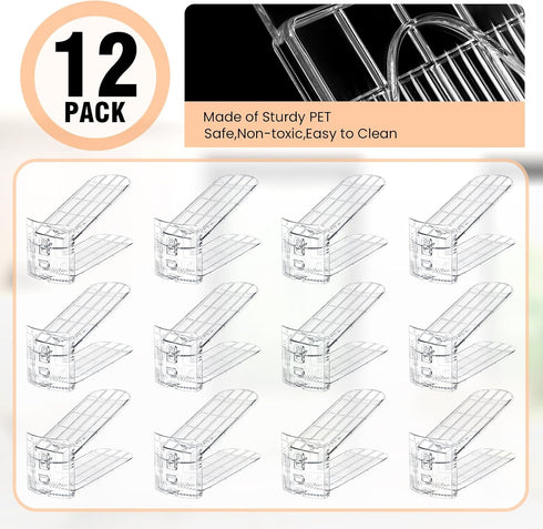 Closet 12 Pack Closet TOPNEW Shoe Slots Organizer for Adjustable Level Shoe Stacker Holder Organization Double Layer