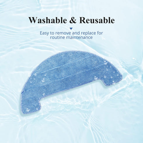 Smilefil 4pcs Replacement Mop Cloths for Coredy R750, R500, R550(R500+), R580, G800, G850 Robot Vacuum Cleaner