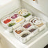 MineSign Divided Food Serving Tray with Lids, Stackable Snack Box for Candy Nuts Spice Container with 6 Dividers