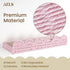 Set 3, AELS Scalloped Nursery Bookshelf, of Picture Ledge Shelf for Wall Decor, Woven Natural Fibre Floating Shelves
