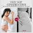 Italian Luxury Microfiber Body Pillow Cover - Soft 21" x 60" Case, Fits 20" x 54" Pillow, White