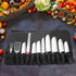 Tosnail Black Chef Knife Case Roll Bag with 21 Slots & 1 Large Zipper Pocket, Easy Carry Handle and Shoulder Strap