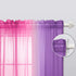 KOUFALL Kawaii Room Decor - Pink and Purple Ombre Kids Curtain Rod Pocket Small Curtains for Girl Bedroom, 45 Inch