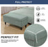 FUANGUI Ottoman Cover Stretch Storage Ottoman Bench Slipcover Jacquard Folding Storage Bench Ottoman Cover Footrest