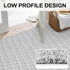 Collive Gray Small Bathroom Rug 2x3, Washable Indoor Doormat with Rubber Back for Entryway