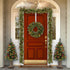 Wreath Hanger, Adjustable Length 14.9-25 Inch Metal Door Hanger for Front Door, 20 lbs Larger Christmas Wreaths