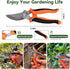 ZORSHUY 4-in-1 Weeding Tool with Hoe, Grabber, Pruning Shears & Scrub Brush,Garden Hoe & Weed Puller Tool with Long