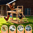 Chicken Coop, Chicken Perches with Swing Toy & Ladder & Platforms & Food Storage, Poultry Coop Cage Accessory Toy
